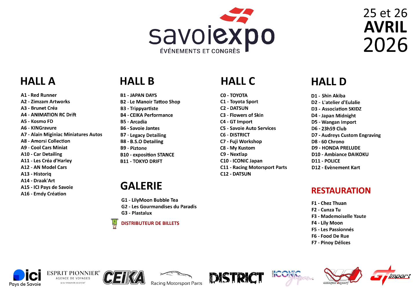 Liste exposants